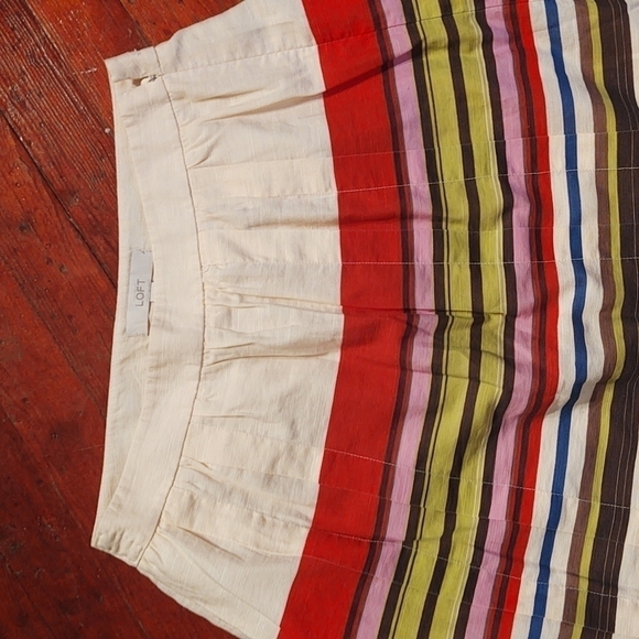 Ann Taylor LOFT Uneven Stripes Skirt Sz 8 - Picture 2 of 8